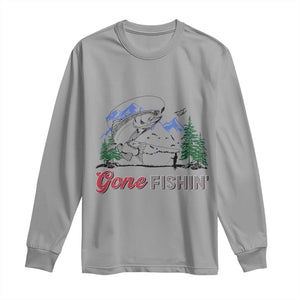 Gone Fishing Long Sleeve Shirt Trout Fishing Lover Montane Forest TS11 Sport Gray Print Your Wear