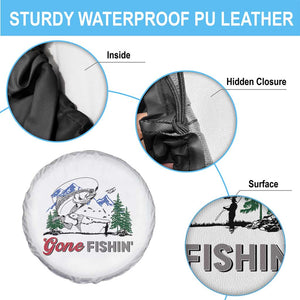 Gone Fishing Spare Tire Cover Trout Fishing Lover Montane Forest TS11 Print Your Wear