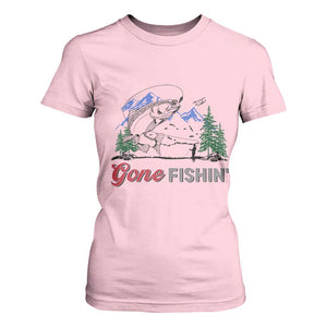 Gone Fishing T Shirt For Women Trout Fishing Lover Montane Forest TS11 Light Pink Print Your Wear