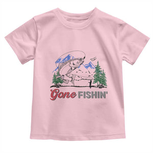Gone Fishing Toddler T Shirt Trout Fishing Lover Montane Forest TS11 Light Pink Print Your Wear