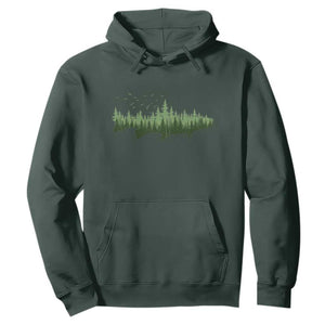 Trout Fly Fishing Outdoor Forest Nature Wildlife Fisherman Hoodie TS11 Dark Forest Green Print Your Wear