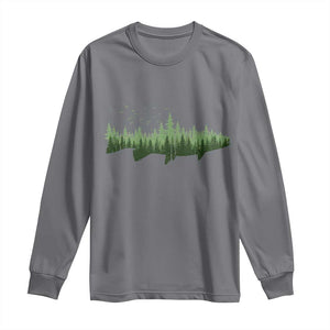 Trout Fly Fishing Outdoor Forest Nature Wildlife Fisherman Long Sleeve Shirt TS11 Charcoal Print Your Wear