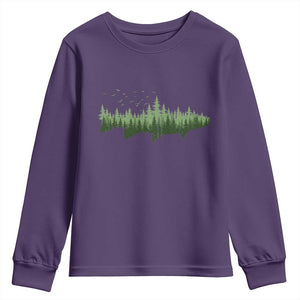 Trout Fly Fishing Outdoor Forest Nature Wildlife Fisherman Youth Sweatshirt TS11 Purple Print Your Wear