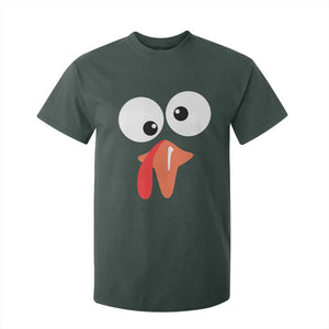 Funny Thanksgiving T Shirt For Kid Silly Turkey Autumn Season TS11 Dark Forest Green Print Your Wear