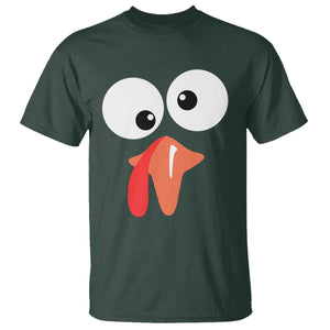 Funny Thanksgiving T Shirt Silly Turkey Autumn Season TS11 Dark Forest Green Print Your Wear