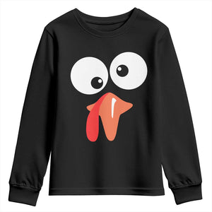 Funny Thanksgiving Youth Sweatshirt Silly Turkey Autumn Season TS11 Black Print Your Wear