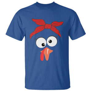 Funny Thanksgiving T Shirt Silly Turkey Autumn Season Hens Ribbon TS11 Royal Blue Print Your Wear