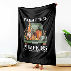 Thanksgiving Throw Blanket Farm Fresh Pumpkins Apples Hayrides Cider Autumn Season TS11 Print Your Wear