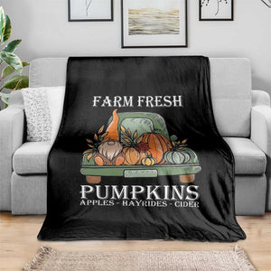 Thanksgiving Throw Blanket Farm Fresh Pumpkins Apples Hayrides Cider Autumn Season TS11 Print Your Wear