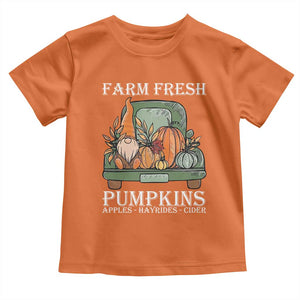 Thanksgiving Baby Shirt Farm Fresh Pumpkins Apples Hayrides Cider Autumn Season TS11 Orange Print Your Wear