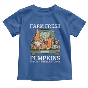 Thanksgiving Baby Shirt Farm Fresh Pumpkins Apples Hayrides Cider Autumn Season TS11 Royal Blue Print Your Wear