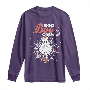 Halloween Nurse Long Sleeve Shirt Boo Boo Crew Cute Ghost Nursing TS11 Purple Print Your Wear