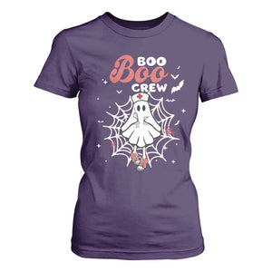 Halloween Nurse T Shirt For Women Boo Boo Crew Cute Ghost Nursing TS11 Purple Print Your Wear