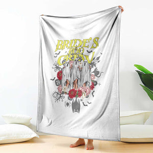 Halloween Bachelorette Party Throw Blanket Bride's Boo Crew Ghost Vintage Flower TS11 Print Your Wear