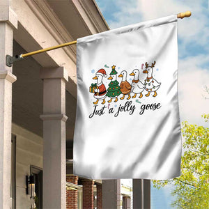 Funny Christmas Silly Goose Garden Flag Just A Jolly Goose Xmas Poultry Animal Humor TS11 Print Your Wear