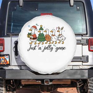 Funny Christmas Silly Goose Spare Tire Cover Just A Jolly Goose Xmas Poultry Animal Humor TS11 No hole White Print Your Wear