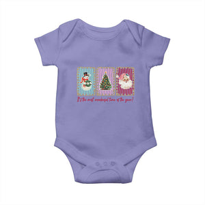 It's The Most Wonderful Time Of The Year Baby Onesie Coquette Christmas TS11 Violet Print Your Wear