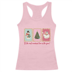 It's The Most Wonderful Time Of The Year Racerback Tank Top Coquette Christmas TS11 Light Pink Print Your Wear