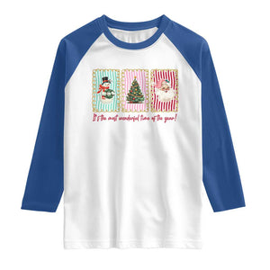 It's The Most Wonderful Time Of The Year Raglan Shirt Coquette Christmas TS11 White Royal Print Your Wear