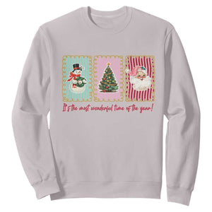 It's The Most Wonderful Time Of The Year Sweatshirt Coquette Christmas TS11 Ice Gray Print Your Wear