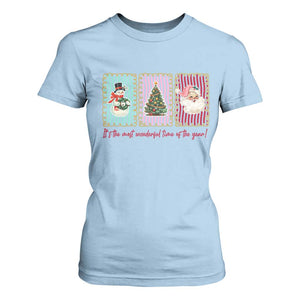 It's The Most Wonderful Time Of The Year T Shirt For Women Coquette Christmas TS11 Light Blue Print Your Wear