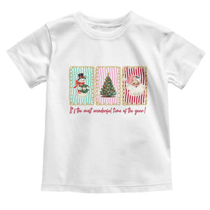 It's The Most Wonderful Time Of The Year Toddler T Shirt Coquette Christmas TS11 White Print Your Wear