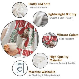 Funny African American Black Santa Christmas Throw Blanket You Aint Getting Shit Inappropriate Xmas TS11 Print Your Wear