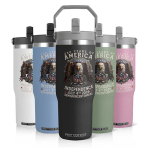 250 years Of America Independence Flip Straw Tumbler 250th American Anniversary Bald Eagle TS11 Print Your Wear