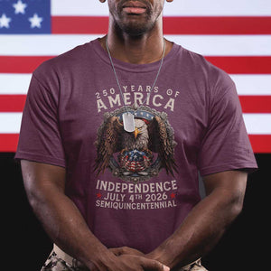 250 years Of America Independence T Shirt 250th American Anniversary Bald Eagle TS11 Maroon Print Your Wear