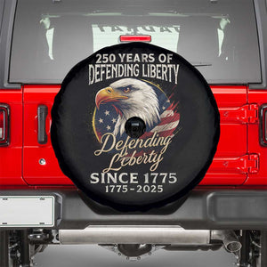 Patriotic USA Army Military 250th Anniversary Spare Tire Cover 250 Years Of Defending Liberty Since 1775 TS11 Black Print Your Wear
