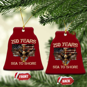 US Navy Military 250th Anniversary Ceramic Ornament 250 Years Sea To Shore Bald Eagle TS11 Print Your Wear