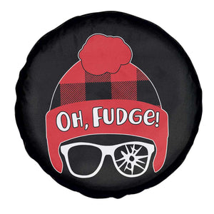 Funny Christmas Movie Spare Tire Cover Oh Fudge Buffalo Plaid Printed Graphic Beanie Cap TS11 Print Your Wear