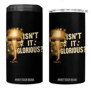 Funny Christmas Movie Leg Lamp 4 in 1 Can Cooler Tumbler Isnt It Glorious TS11 One Size: 16 oz Black Print Your Wear