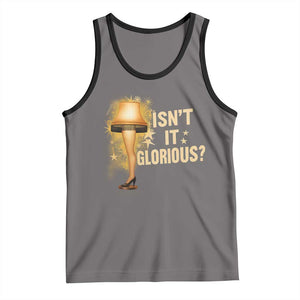 Funny Christmas Movie Leg Lamp Tank Top Isnt It Glorious TS11 Deep Heather Black Print Your Wear