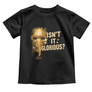 Funny Christmas Movie Leg Lamp Toddler T Shirt Isnt It Glorious TS11 Black Print Your Wear