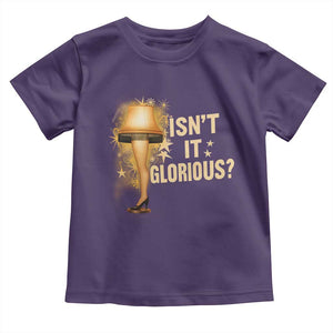 Funny Christmas Movie Leg Lamp Toddler T Shirt Isnt It Glorious TS11 Purple Print Your Wear