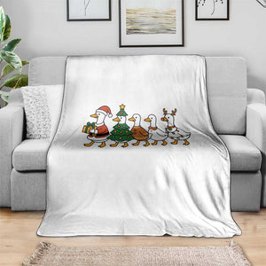 Funny Christmas Silly Goose Poultry Animal Lovers Throw Blanket TS11 Print Your Wear