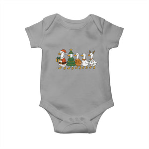 Funny Christmas Silly Goose Poultry Animal Lovers Baby Onesie TS11 Sport Gray Print Your Wear