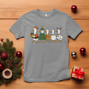 Funny Christmas Silly Goose Poultry Animal Lovers T Shirt TS11 Sport Gray Print Your Wear