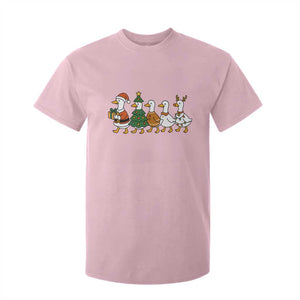 Funny Christmas Silly Goose Poultry Animal Lovers T Shirt For Kid TS11 Light Pink Print Your Wear