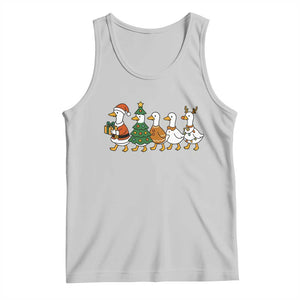 Funny Christmas Silly Goose Poultry Animal Lovers Tank Top - Print Your Wear