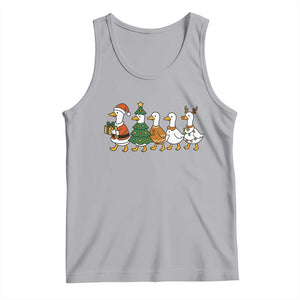 Funny Christmas Silly Goose Poultry Animal Lovers Tank Top - Print Your Wear