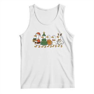 Funny Christmas Silly Goose Poultry Animal Lovers Tank Top - Print Your Wear