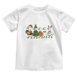 Funny Christmas Silly Goose Poultry Animal Lovers Toddler T Shirt TS11 White Print Your Wear