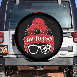 Funny Christmas Movie Spare Tire Cover Oh Fudge Buffalo Plaid Printed Graphic Beanie Cap Xmas Light TS11 No hole Black Print Your Wear