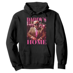 Funny Pink Leopard President Trump Hoodie Daddy's Home White House US Election 2024 TS11 Black Print Your Wear