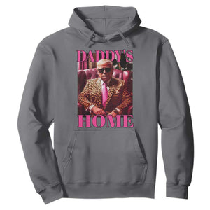 Funny Pink Leopard President Trump Hoodie Daddy's Home White House US Election 2024 TS11 Charcoal Print Your Wear