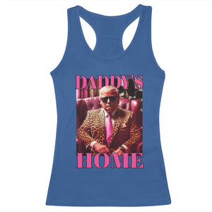 Funny Pink Leopard President Trump Racerback Tank Top Daddy's Home White House US Election 2024 TS11 Royal Blue Print Your Wear