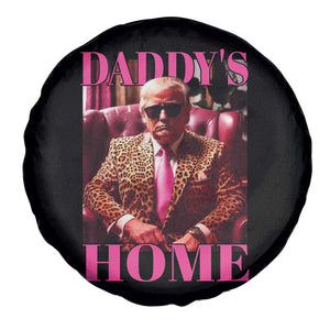 Funny Pink Leopard President Trump Spare Tire Cover Daddy's Home White House US Election 2024 TS11 Print Your Wear