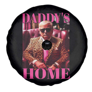 Funny Pink Leopard President Trump Spare Tire Cover Daddy's Home White House US Election 2024 TS11 Print Your Wear